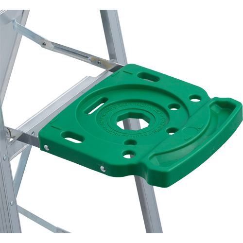 Commercial Duty Stepladders (2400 Series), 4', Aluminum, 225 lbs. Capacity, Type 2 O-Max