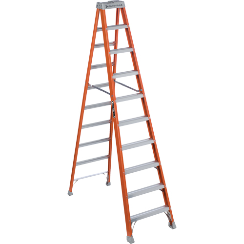 Escabeaux industriels robustes, 10', Fibre de verre, Capacit&eacute; 300 lb, Type 1A O-Max