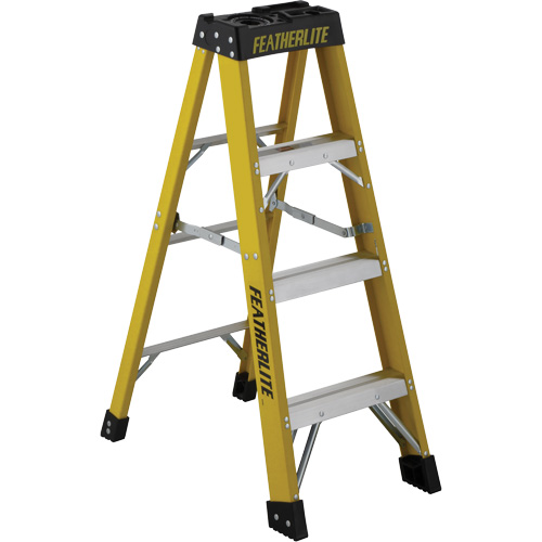 Industrial Heavy-Duty Stepladders (6900 Series), 4', Fibreglass, 300 lbs. Capacity, Type 1A O-Max