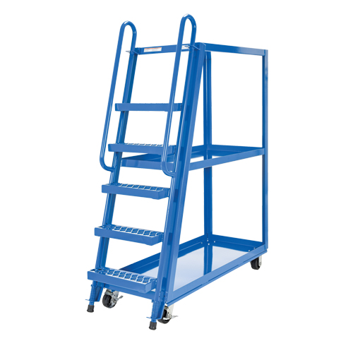 Chariot &agrave; cueillette, Acier, 21-7/8" la x 56-1/8" p, 3 tablettes, Capacit&eacute; 1000 lb O-Max