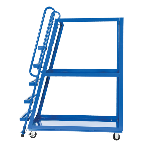 Chariot &agrave; cueillette, Acier, 21-7/8" la x 56-1/8" p, 3 tablettes, Capacit&eacute; 1000 lb O-Max