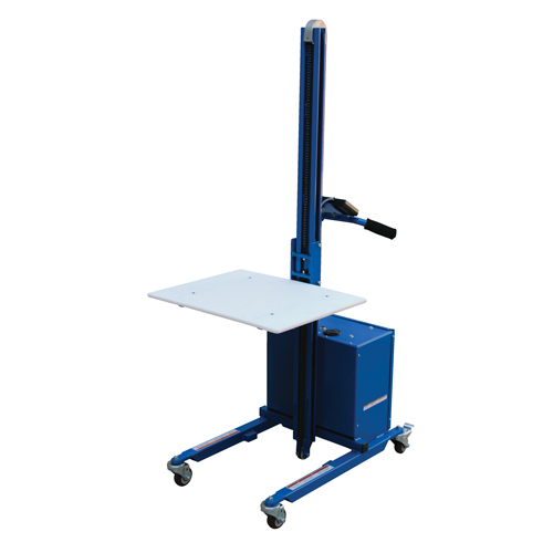 Gerbeur &agrave; plateforme &agrave; &eacute;l&eacute;vation rapide, M&eacute;canisme &eacute;lectrique, Capacit&eacute; de 175 lb, Levage max de 57" O-Max