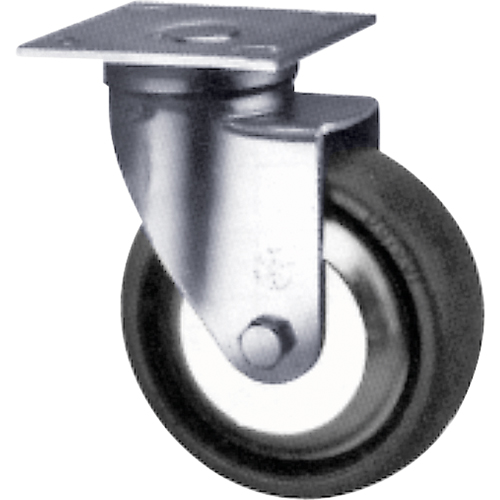 Heavy-Duty Caster, Rigid, 8" (203.2 mm), Neoprene, 600 lbs. (272 kg.) O-Max