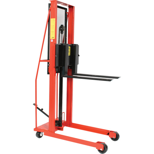 Gerbeur hydraulique pour chariot &eacute;l&eacute;vateur, Fonctionnement Pompe au pied, Capacit&eacute; 1000 lb, Lev&eacute;e max 64" O-Max