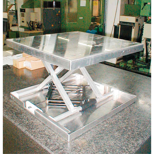 Lift-Tool Table Top Scissor Lift, 23" L x 22" W, Aluminum, 300 lbs. Capacity O-Max
