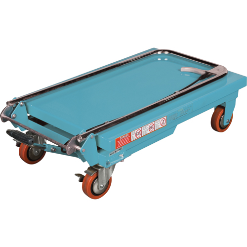 Heavy-Duty Hydraulic Scissor Lift Table, 27-1/2" L x 17-3/4" W, Steel, 330 lbs. Capacity O-Max