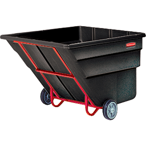 Chariot basculeur en acier, Poly&eacute;thyl&egrave;ne, 2 vg³, Capacit&eacute; de charge de 2300 lb O-Max