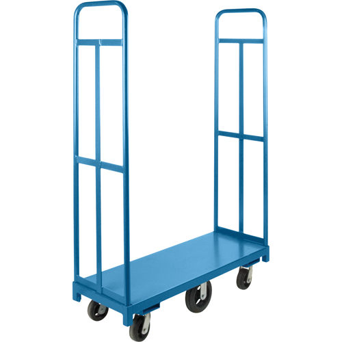 U-Boat Platform Truck, 48" L x 18" W, 1500 lbs. Capacity, Rubber Casters O-Max