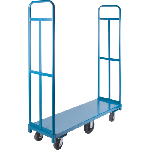U-Boat Platform Truck, 60" L x 18" W, 1500 lbs. Capacity, Rubber Casters O-Max