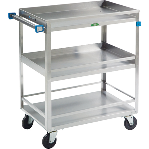 Chariots avec barres de retenue, 3 Tiers, 19" la x 34-3/4" h x 31" p, Capacit&eacute; 500 lb O-Max