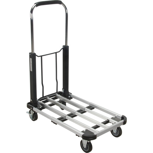 Foldable Platform Trucks, Aluminum, 300 lbs., 28" L x 16" W, 32" High O-Max