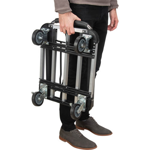 Foldable Platform Trucks, Aluminum, 300 lbs., 28" L x 16" W, 32" High O-Max
