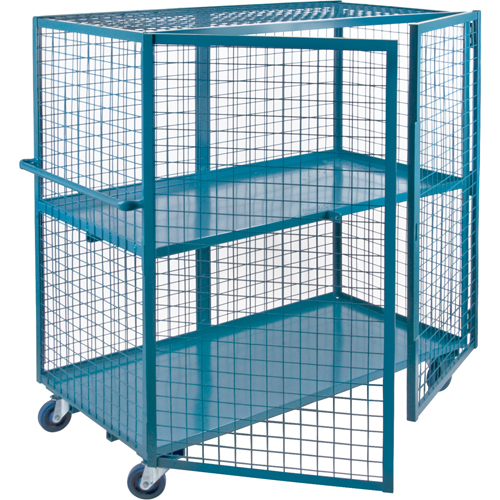 Wire Mesh Truck, 2 Tiers, 39" L x 26" W x 62.5" H, 1200 lbs. Cap. O-Max