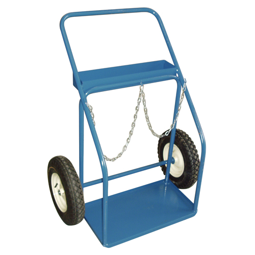 Gas Cylinder Carts, Pneumatic Wheels, 25" W x 13" L Base, 400 lbs. O-Max