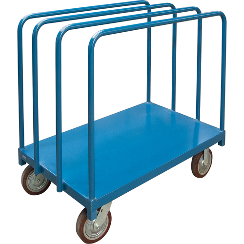 Single Level Rails Heavy-Duty Panel Mover Truck, 48" x 30" x 45", 2500 lbs. Capacity O-Max
