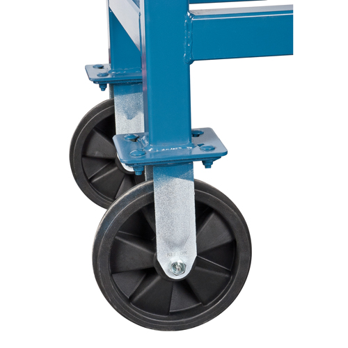 Elevated Platform Trucks, 48" L x 24" W, 1000 lbs. Capacity, Pneumatic Casters O-Max