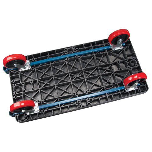 Plastic Platform Truck, 48" L x 24" W, 2500 lbs. Cap., Polyurethane Wheels O-Max