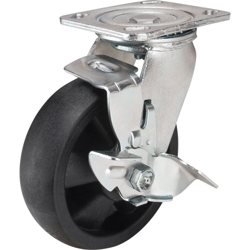 Hi-Temp Caster, Swivel with Brake, 6" (152.4 mm), Nylon, 880 lbs. (399 kg.) O-Max