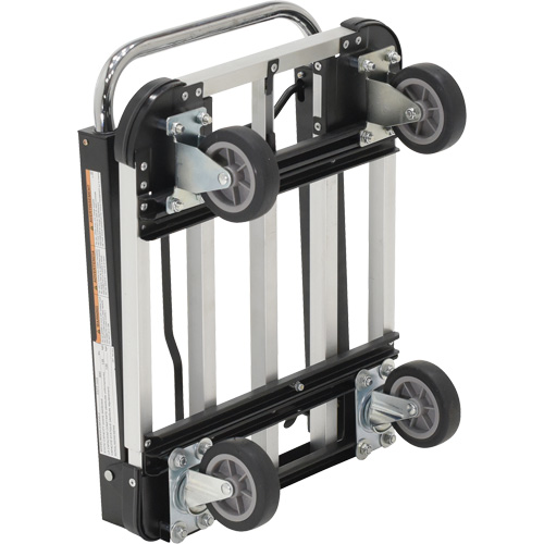 Chariot &agrave; plateforme repliable, Acier inoxydable, 300 lb, 28" lo x 16" la, Hauteur 33-1/2" O-Max