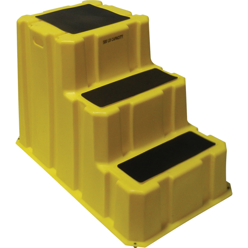 Escabeaux emboîtables industriels, 3 marches, 42" x 25-3/4" x Hauteur 29" O-Max