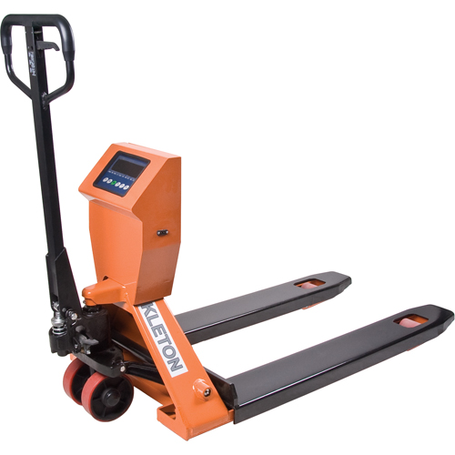 Digital Scale Pallet Truck, 44.5" L x 21.25" W, 4400 lbs. Cap. O-Max