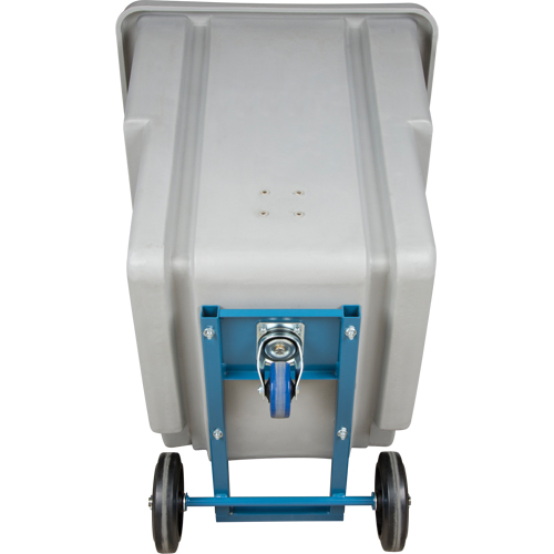 Chariot basculeur en acier, Poly&eacute;thyl&egrave;ne, 0,625 vg³, Capacit&eacute; de charge de 500 lb O-Max