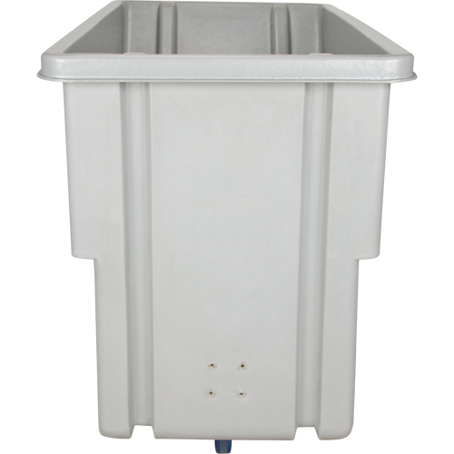 Chariot basculeur en acier, Poly&eacute;thyl&egrave;ne, 0,625 vg³, Capacit&eacute; de charge de 500 lb O-Max