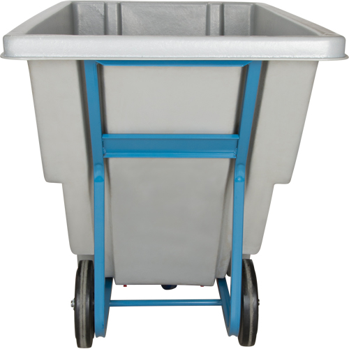 Chariot basculeur en acier, Poly&eacute;thyl&egrave;ne, 0,625 vg³, Capacit&eacute; de charge de 850 lb O-Max