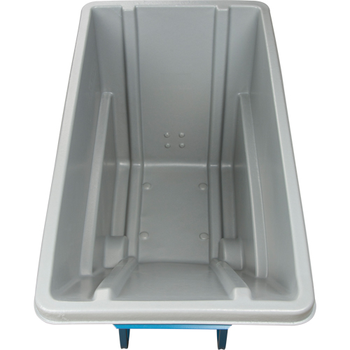 Chariot basculeur en acier, Poly&eacute;thyl&egrave;ne, 0,625 vg³, Capacit&eacute; de charge de 850 lb O-Max