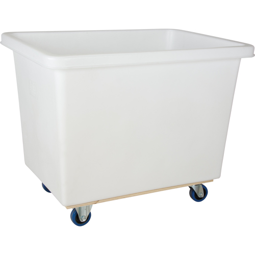 Chariot-caisse en &agrave; parois effil&eacute;es, Poly&eacute;thyl&egrave;ne blanc, 43" lo x 30" la x 34" h, Volume 16 pi³, Capacit&eacute; 600 lb O-Max