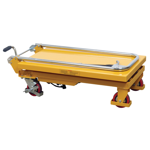 Hydraulic Scissor Lift Table, 17.75" L x 27.5" W/27-1/2" L x 17-3/4" W, Steel, 330 lbs. Capacity O-Max