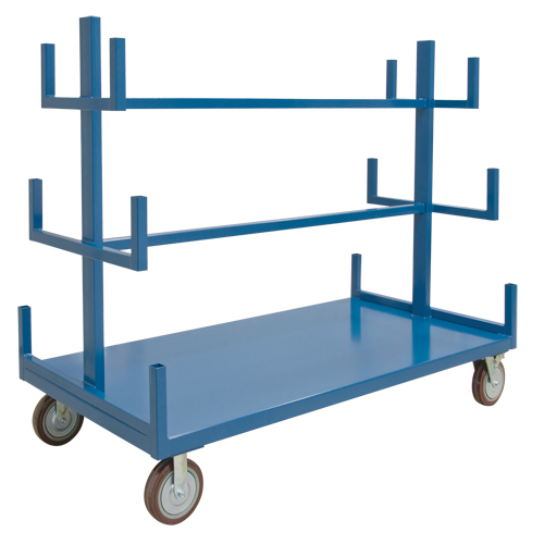 Support mobile pour tuyaux & barres, Acier, 48" la x 36" p x 60" h, Capacit&eacute; de 3000 lb O-Max