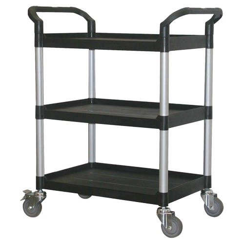 Utility Cart, 3 Tiers, 33-1/2" x 39-3/8" x 19", 300 lbs Capacity O-Max