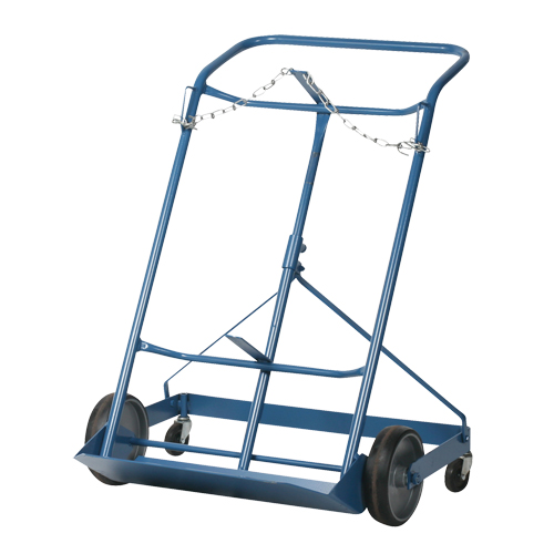 Professional Double Gas Cylinder Truck CC-2, Mold-on Rubber Wheels, 16-7/8" W x 7-1/4" L Base, 500 lbs. O-Max