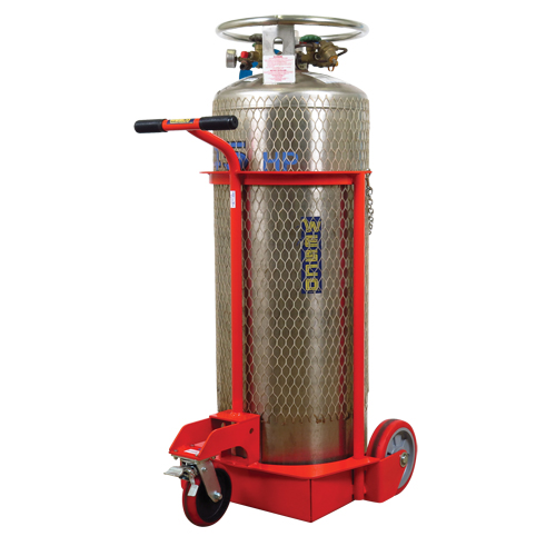 Grand chariot LCC pour bouteille de gaz liquide, Roues Polyur&eacute;thane, Base de 20" la x 20" p, 1000 lb O-Max