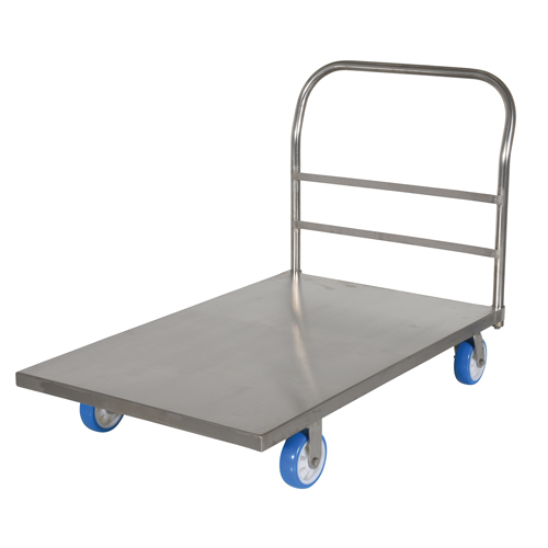 Platform Truck, 48" L x 30" W, 2000 lbs. Capacity, Polyurethane Casters O-Max