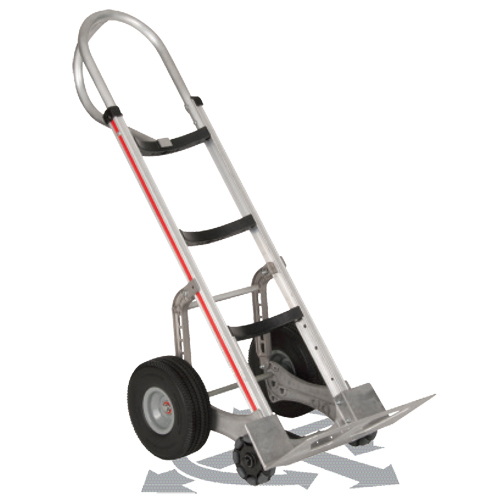 Diable autostabilisant, Prise En P, Aluminium, Hauteur de 55'', Capacit&eacute; 500 lb O-Max