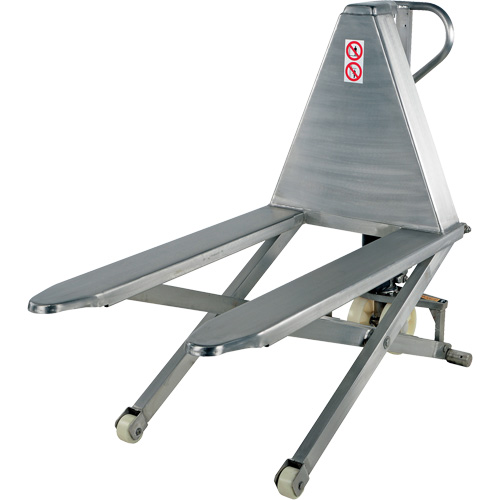 Pallet Lift Table, 45" L x 26-3/4" W, Stainless Steel, 2000 lbs. Capacity O-Max
