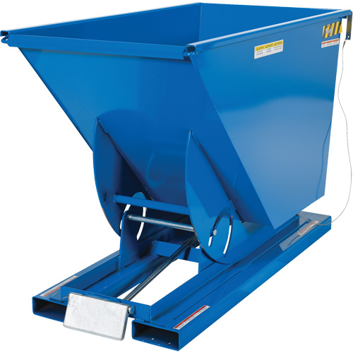 Conteneur autobasculeur, Acier, 3/4 vg³, Bleu O-Max