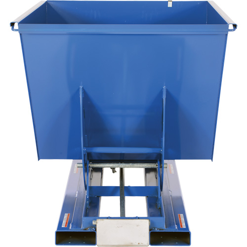 Conteneur autobasculeur, Acier, 1-1/2 vg³, Bleu O-Max
