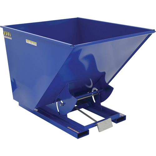 Self-Dumping Hopper, Steel, 2 cu.yd., Blue O-Max