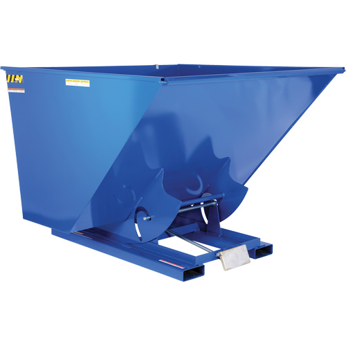 Self-Dumping Hopper, Steel, 2-1/2 cu.yd., Blue O-Max