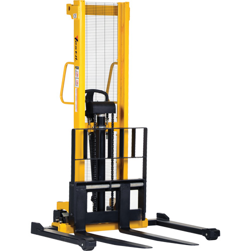 Gerbeur hydraulique manuel, Fonctionnement Pompe manuelle, Capacit&eacute; 2000 lb, Lev&eacute;e max 35" O-Max