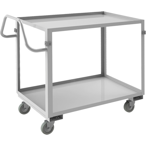 Chariot avec tablettes de calibre industriel, 2 Tiers, 22-1/2" la x 36-1/2" h x 42-7/16" p, Capacit&eacute; 600 lb O-Max
