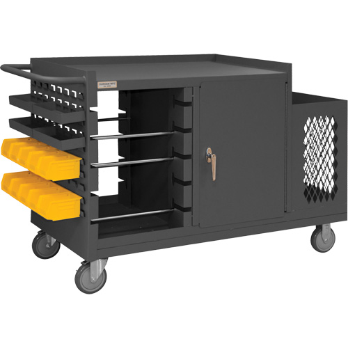 Mobile Wire Spool and Maintenance Cart, Steel, 5 Rod, 54-1/16" W x 35" H x 24" D, 1200 lbs. Capacity O-Max