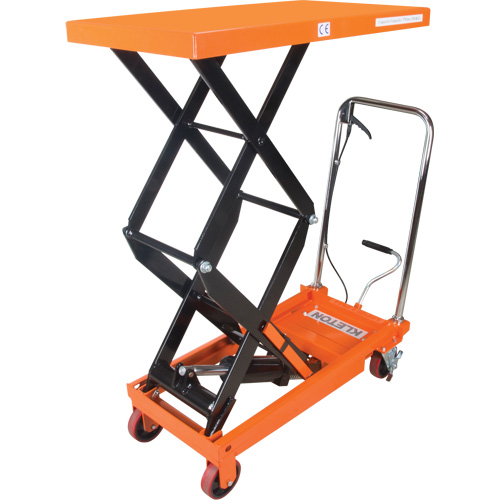 Hydraulic Scissor Lift Table, 35-3/4" L x 19-3/4" W, Steel, 770 lbs. Capacity O-Max