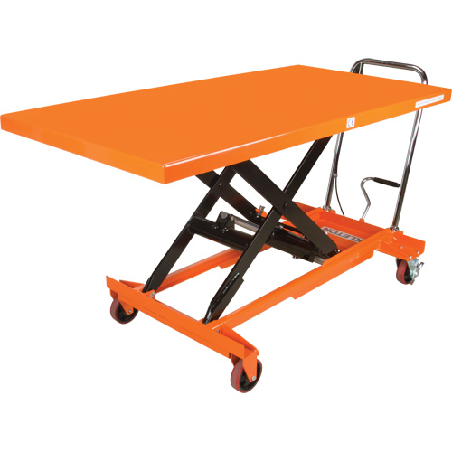 Table &eacute;l&eacute;vatrice &agrave; ciseaux hydraulique, 63" lo x 31-1/2" la, Acier, Capacit&eacute; 1100 lb O-Max