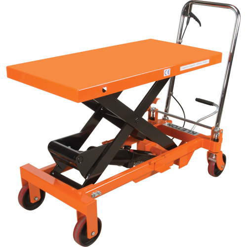 Table &eacute;l&eacute;vatrice &agrave; ciseaux hydraulique, 39-1/2" lo x 20" la, Acier, Capacit&eacute; 1650 lb O-Max