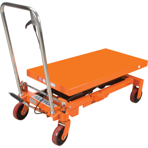 Table &eacute;l&eacute;vatrice &agrave; ciseaux hydraulique, 39-1/2" lo x 20" la, Acier, Capacit&eacute; 1650 lb O-Max