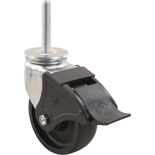 Roulette Emaxx RollX, Pivotant avec frein, Diam&egrave;tre 8" (203,2 mm), Capacit&eacute; 1200 lb (544,3 kg) O-Max
